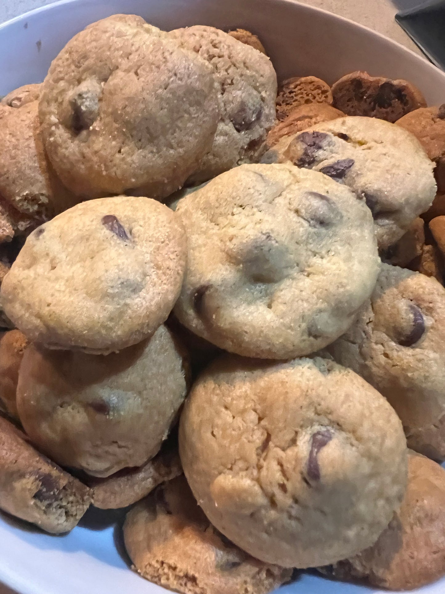 Mini galletas con chispas de chocolate